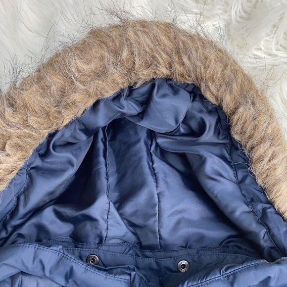 H&M Hooded Blue Puffer Jacket Size 3-4 Year Old - Picture 12 of 12